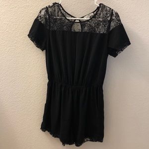 Black lace romper